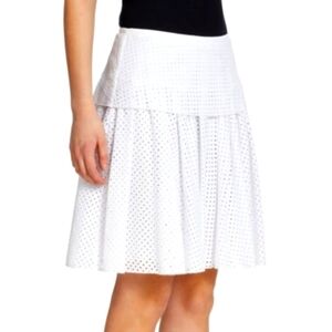 Rag & Bone White Cotton Eyelet Lace Lakewood Skirt 4